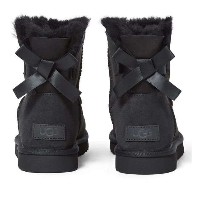 Botas Forradas Nudos Terciopelo Mini Bailey | Negro
