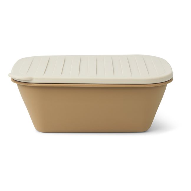 Faltbare Lunch-Box Franklin aus Silikon Sandfarben
