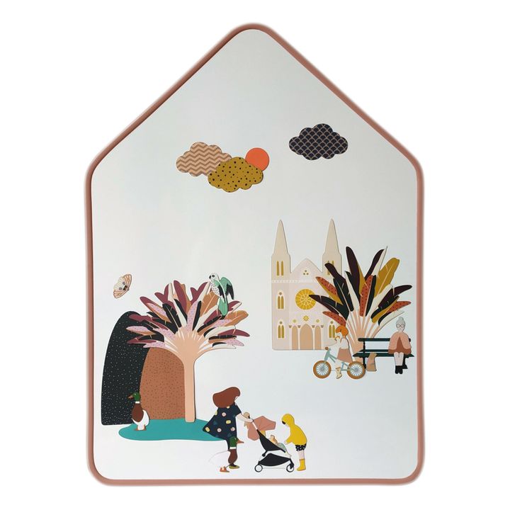 Little House Magnetic Whiteboard | Nude- Product image n°0