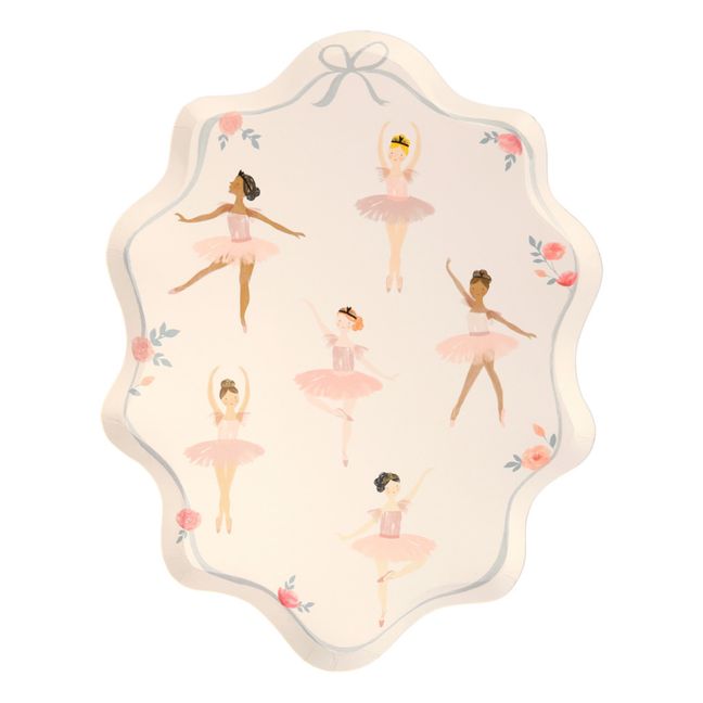 Platos de cartón Bailarinas - Set de 8
