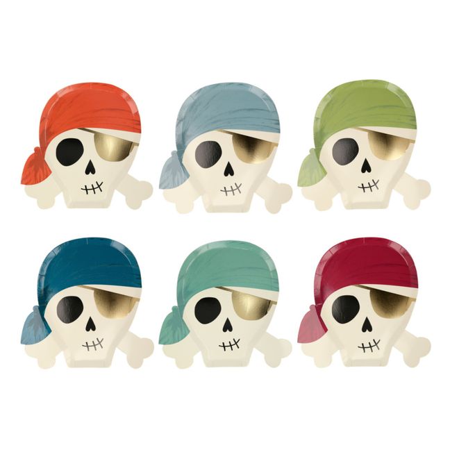 Assiettes en carton Pirates - Set de 8