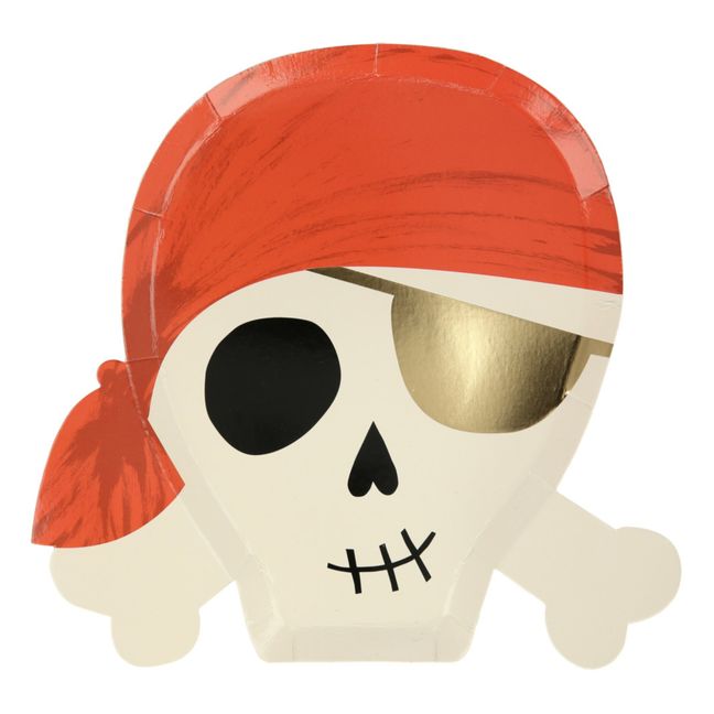 Assiettes en carton Pirates - Set de 8