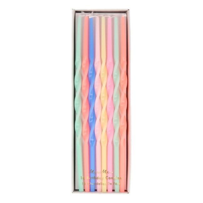 Candele attorcigliate - Set da 16