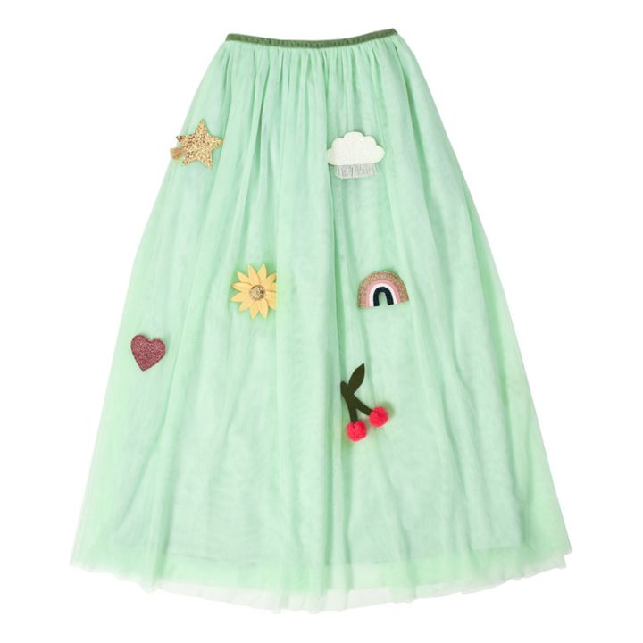 Spring Tulle Cape and Star Wand | Verde Menta- Imagen del producto n°3