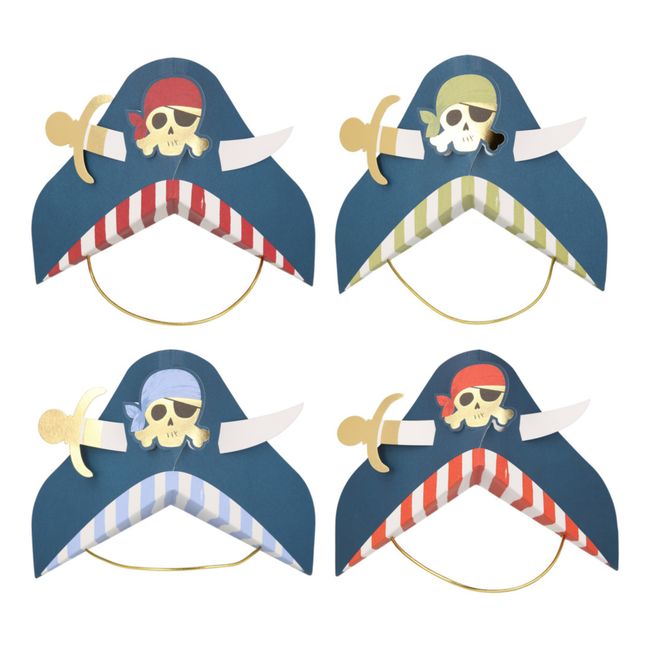 Cappello per le feste, da pirata - Set da 8