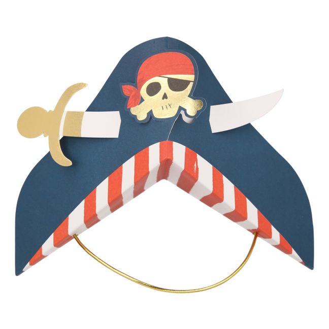 Cappello per le feste, da pirata - Set da 8