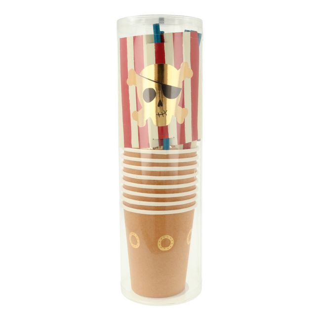 Gobelets en carton Pirates - Set de 8