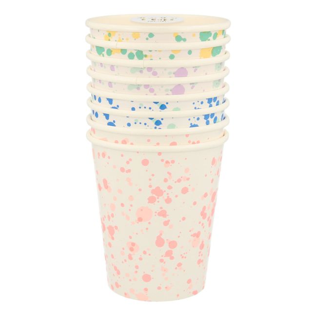 Gobelets en carton tachetés - Set de 8