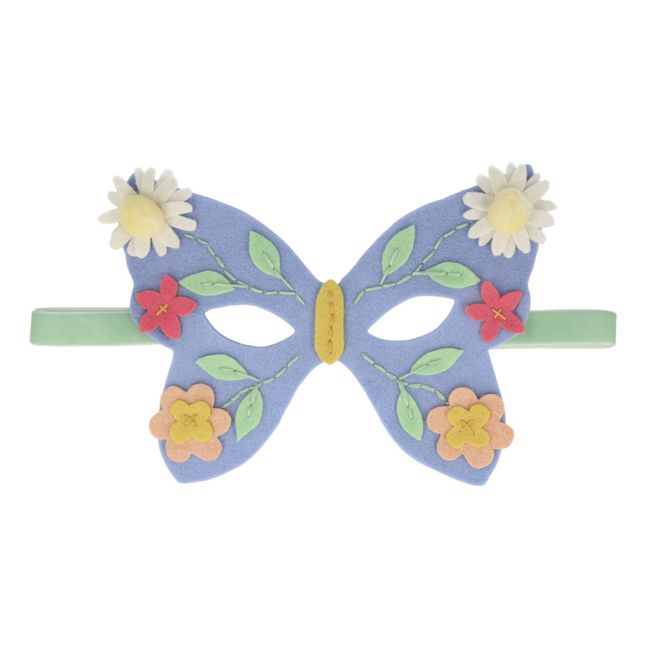 Masque Brodé Papillon fleuri 