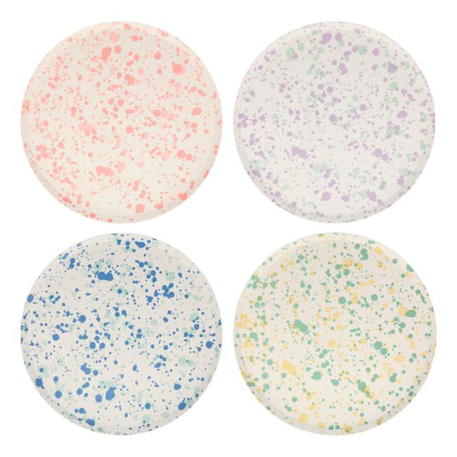 Small Speckled Cardboard Plates - Set of 8