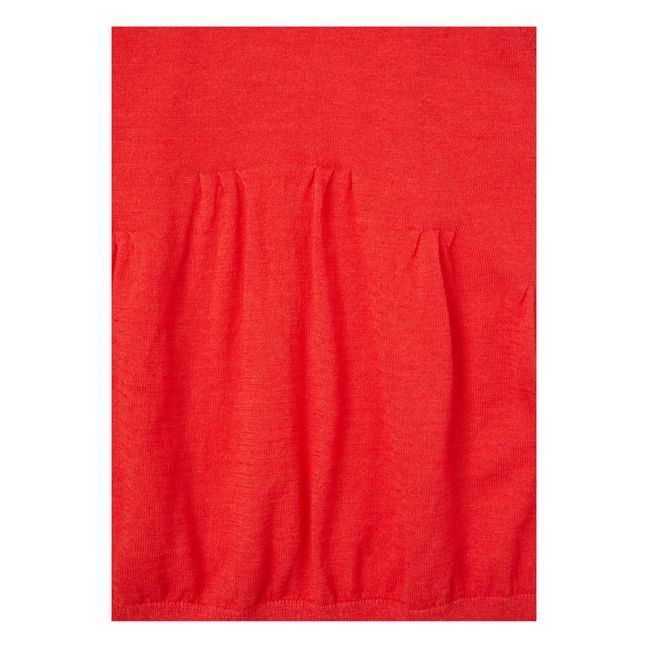Stipa Linen and Cotton Knit Top Rosso