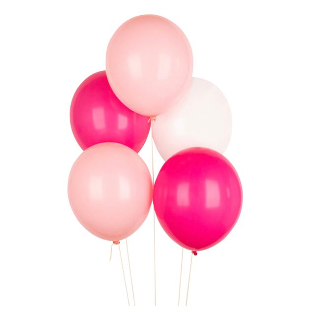 Set of 10 latex balloons - pink