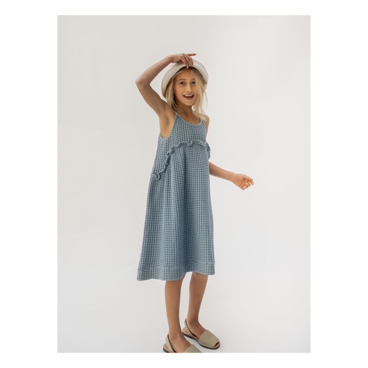 Kleid aus Bio-Baumwolle Aysu  | Graublau- Produktbild Nr. 1