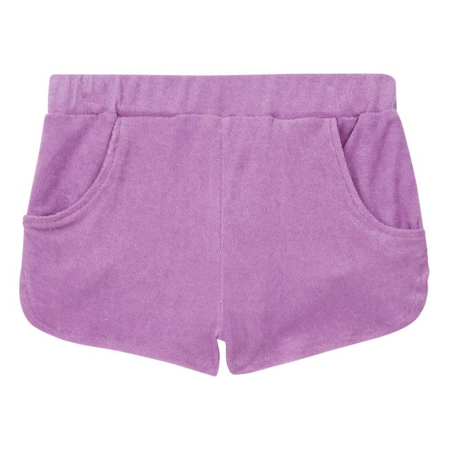 Frottee-Shorts Violett