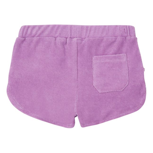 Frottee-Shorts Violett