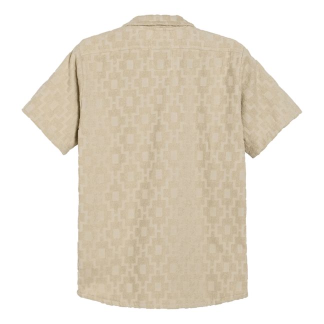 Machu Terry Cloth Short Sleeve Shirt - Men’s Collection - Beige
