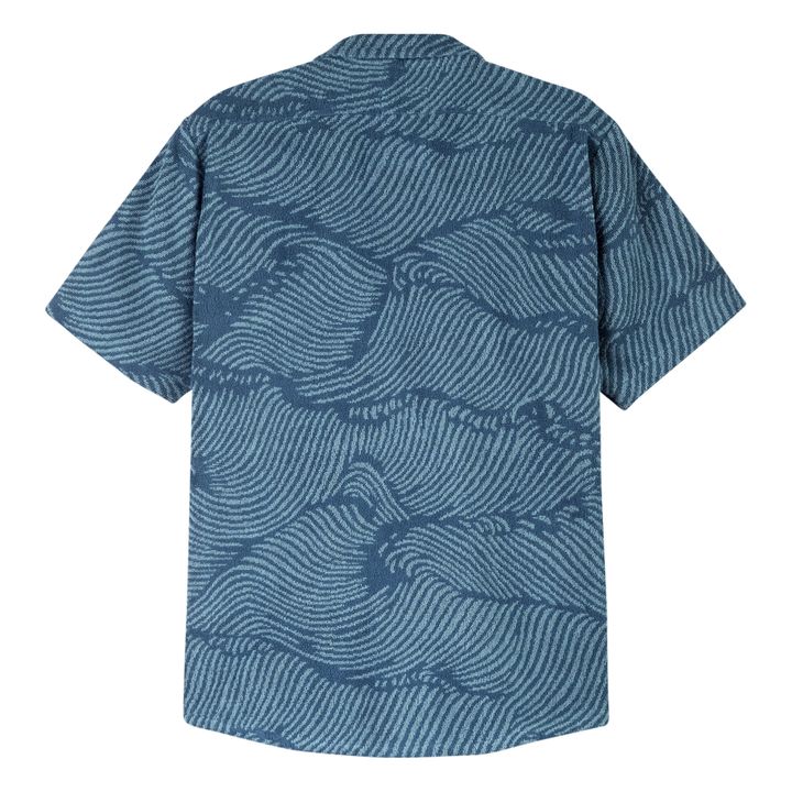 Wavy Cuba Short Sleeve Shirt - Men’s Collection - Blu  indaco- Immagine del prodotto n°2