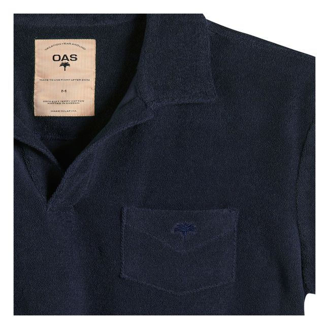 Terry Cloth Polo Shirt - Men’s Collection - Navy blue
