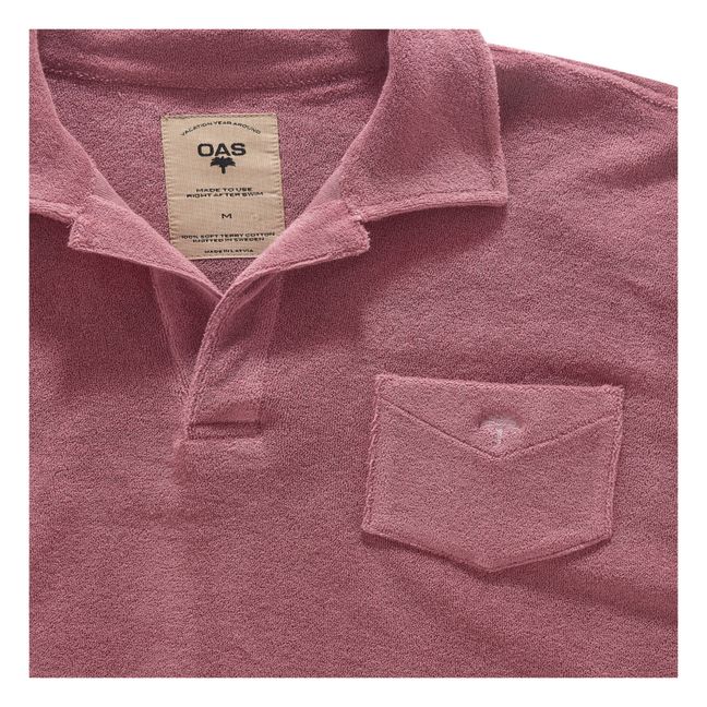 Terry Cloth Polo Shirt - Men’s Collection - Plum