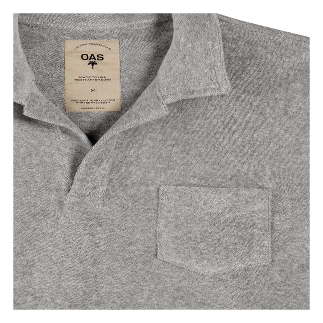 Terry Cloth Polo Shirt - Men’s Collection - Gris