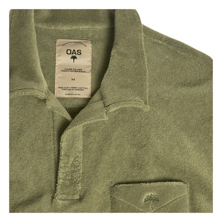 Terry Cloth Polo Shirt - Men’s Collection  | Khaki- Produktbild Nr. 1
