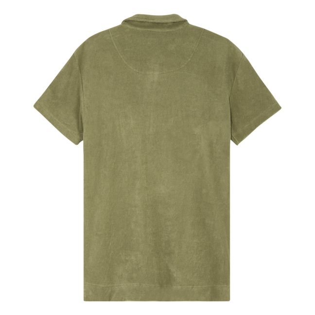 Terry Cloth Polo Shirt - Men’s Collection - Verde Kaki