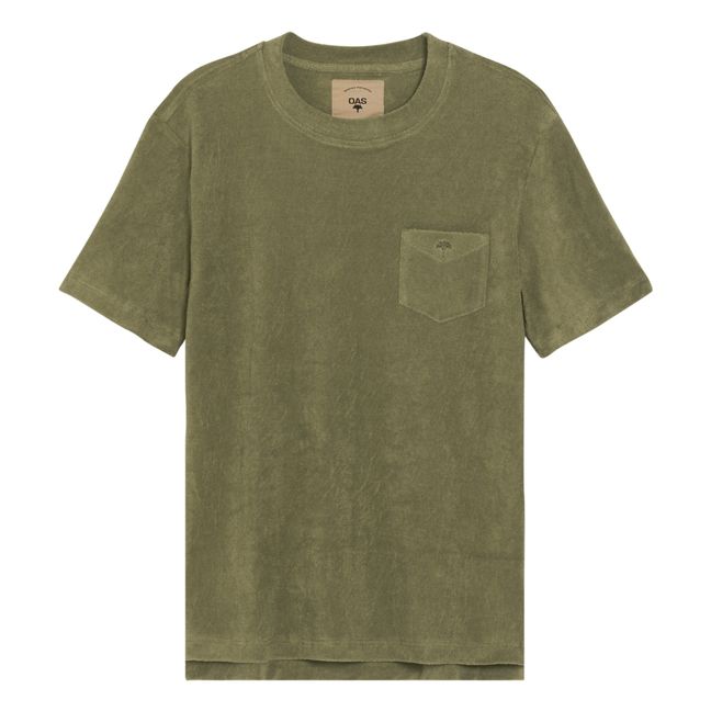 Terry Cloth T-shirt - Men’s Collection - Verde militare
