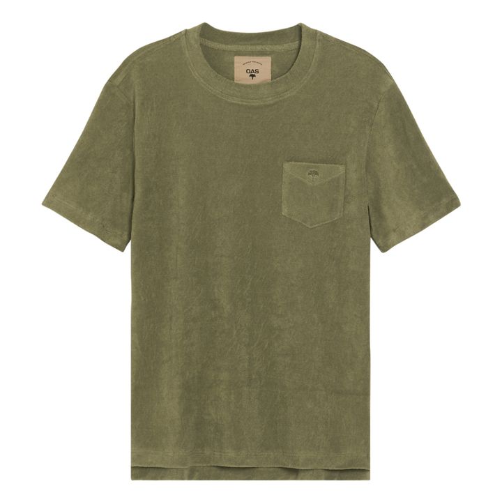 T-Shirt Frottee - Herrenkollektion  | Khaki- Produktbild Nr. 0