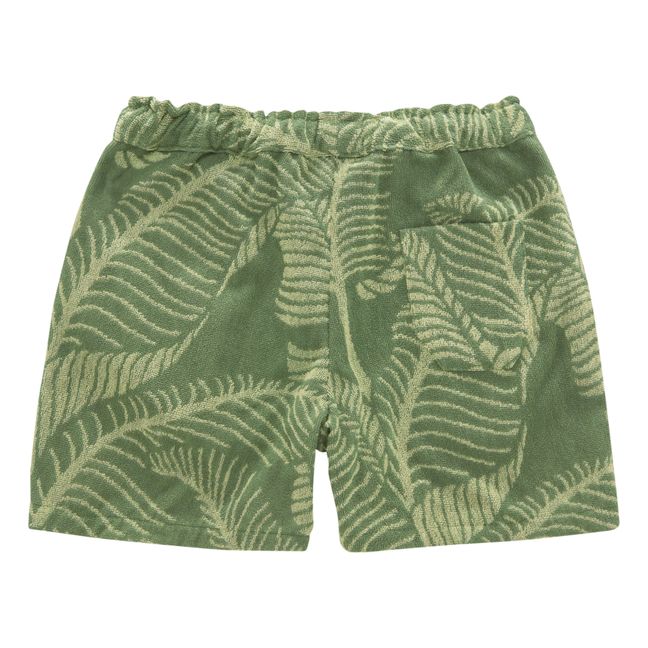 Banana Leaf Terry Cloth Shorts - Men’s Collection - Green