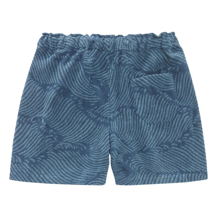 Wavy Terry Cloth Shorts - Men’s Collection  | Azul índigo- Imagen del producto n°2