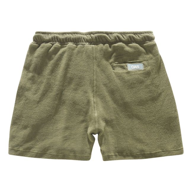 Pantaloncini in spugna | Verde militare