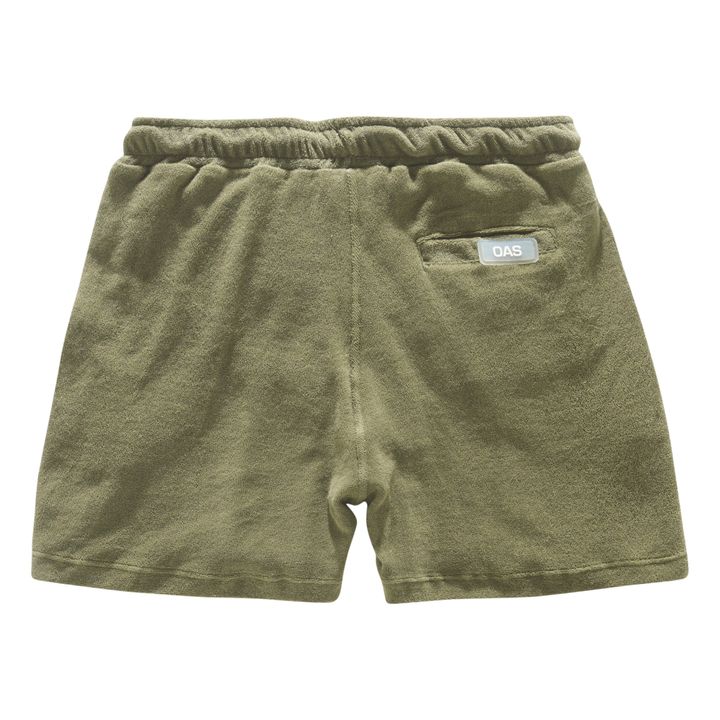 Terry Cloth Shorts - Men’s Collection  | Verde Kaki- Imagen del producto n°1
