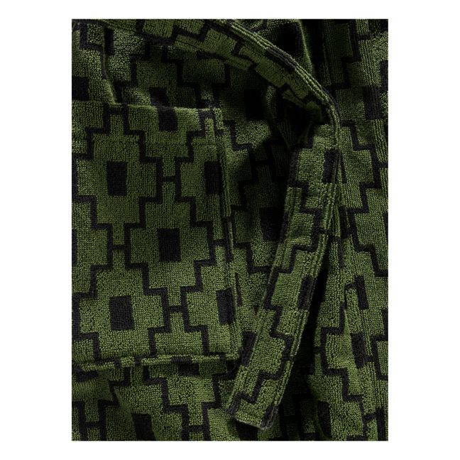 Bademantel The Machu Pichu Frottee - Herrenkollektion  | Chromgrün