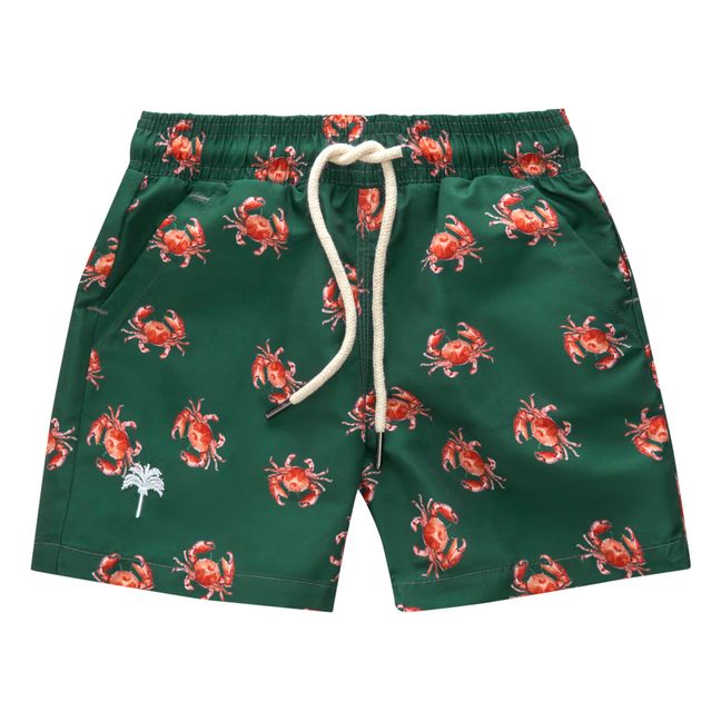 Pantaloncini da bagno Oh Crab | Verde foresta