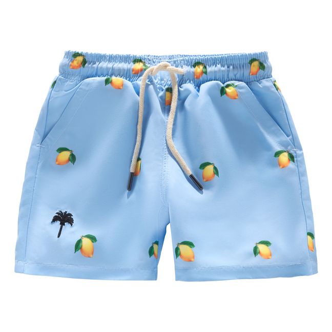 Pantaloncini da bagno al limone | Azzurro