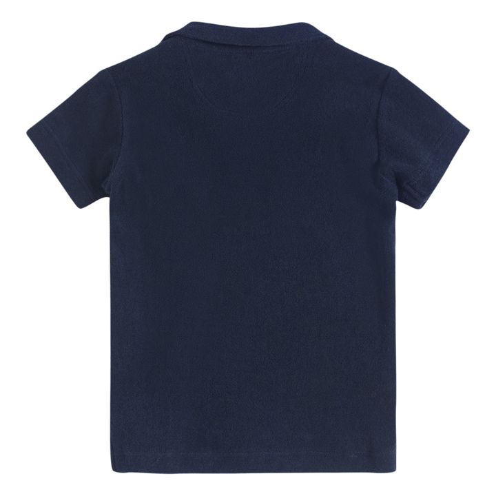 Terry Cloth Polo Shirt | Navy blue- Product image n°2