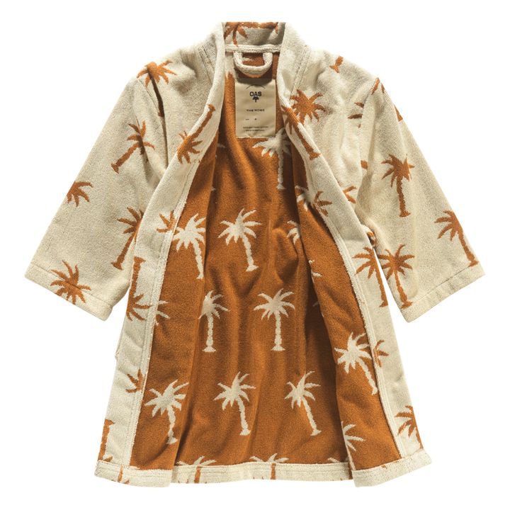 The Palmy Terry Cloth Bathrobe | Beige- Product image n°2
