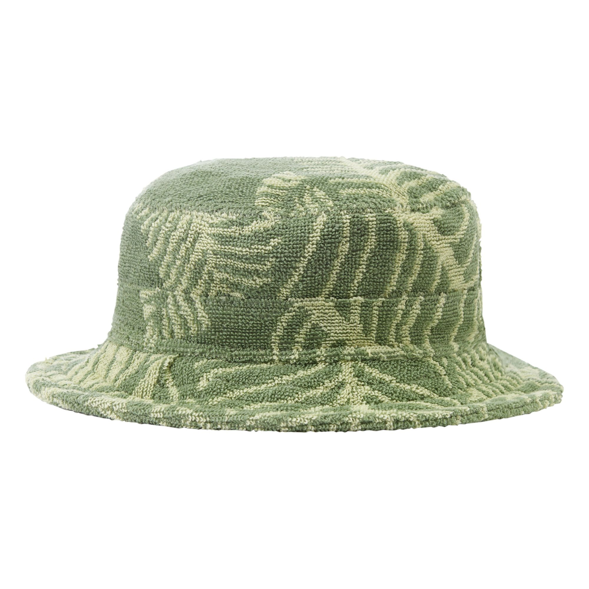 Banana Leaf Terry Cloth Bucket Hat Pale 