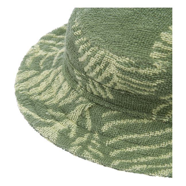 Banana Leaf Terry Cloth Bucket Hat Verde Pálido