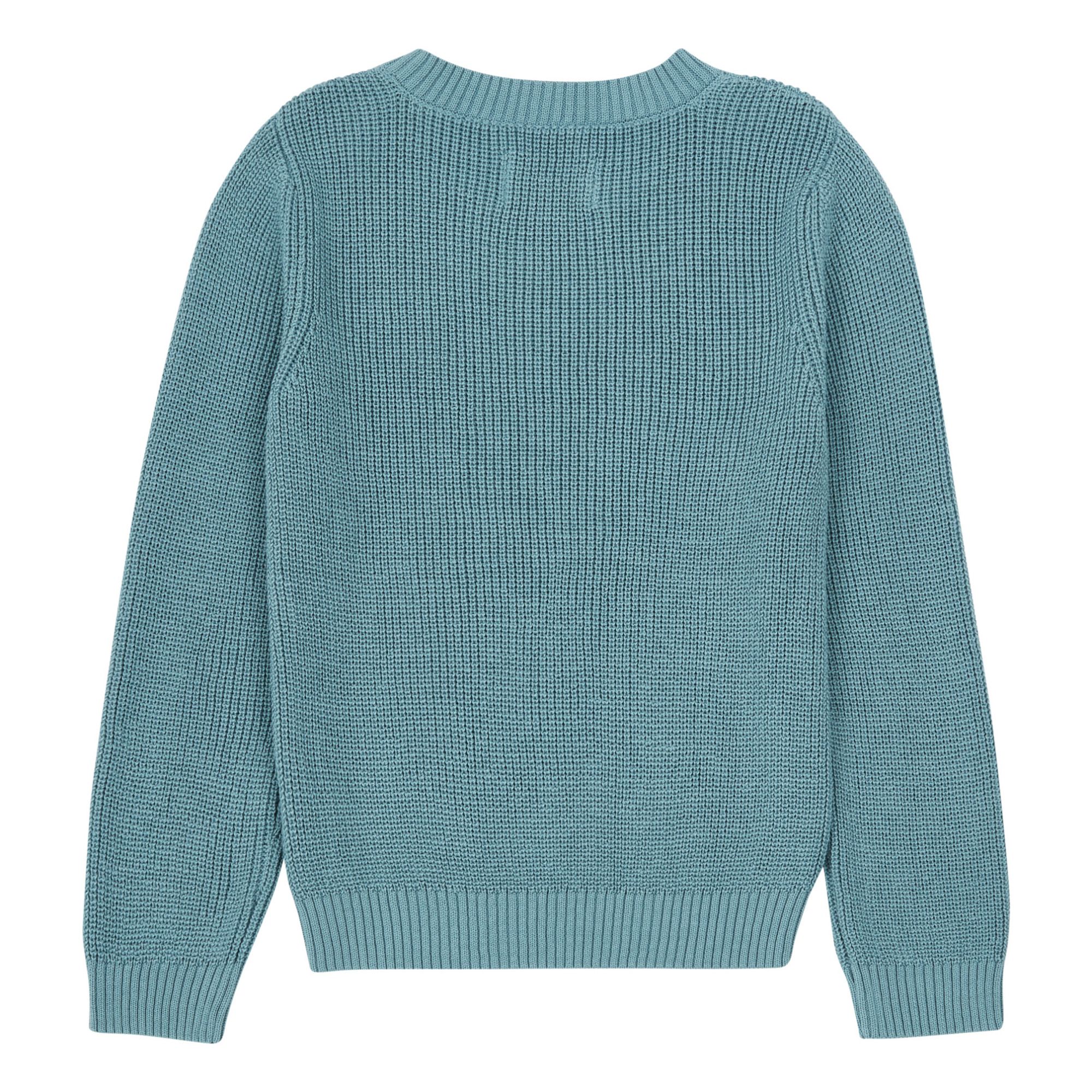 pale blue chunky jumper