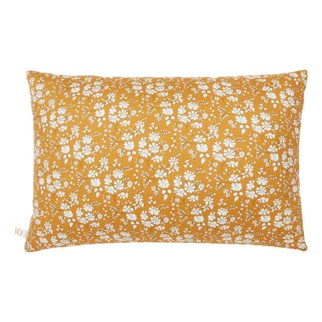 Coussin brodé Love - CSAO x Smallable | Jaune moutarde