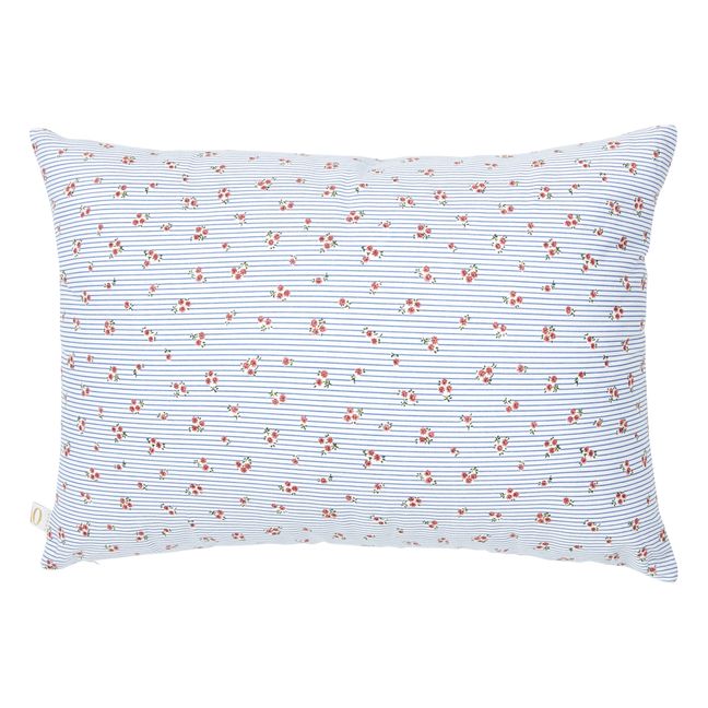 Happy Embroidered Cushion - CSAO x Smallable | Pale blue