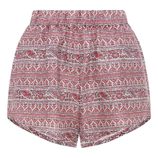 Minimal Calico Linen Shorts | Ecru