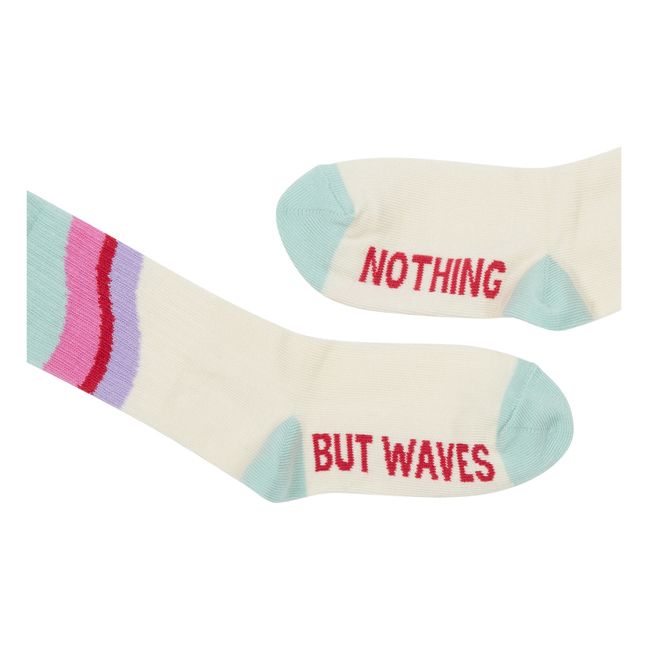 Pack 2 Chaussettes Waves Peace Blanc