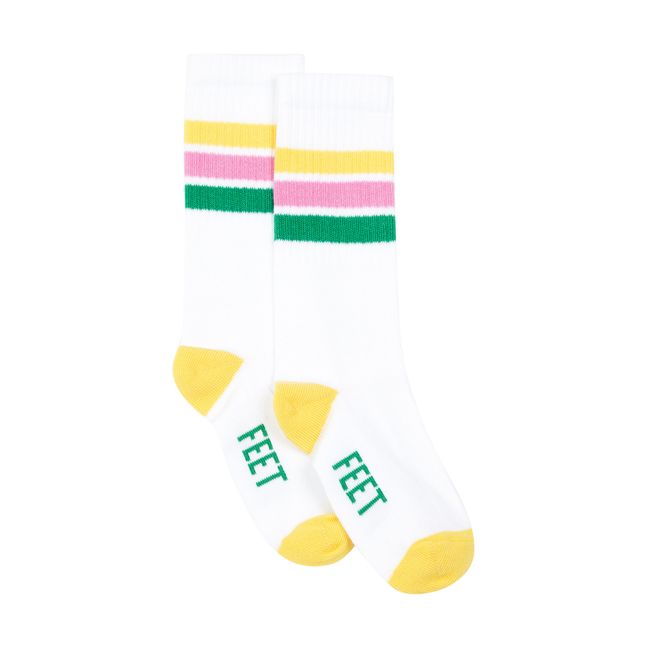 Funky Feet West Coast Socks - Set of 2 White