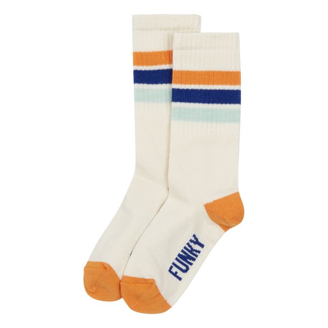 Pack 2 Chaussettes Funky Coast Blanc