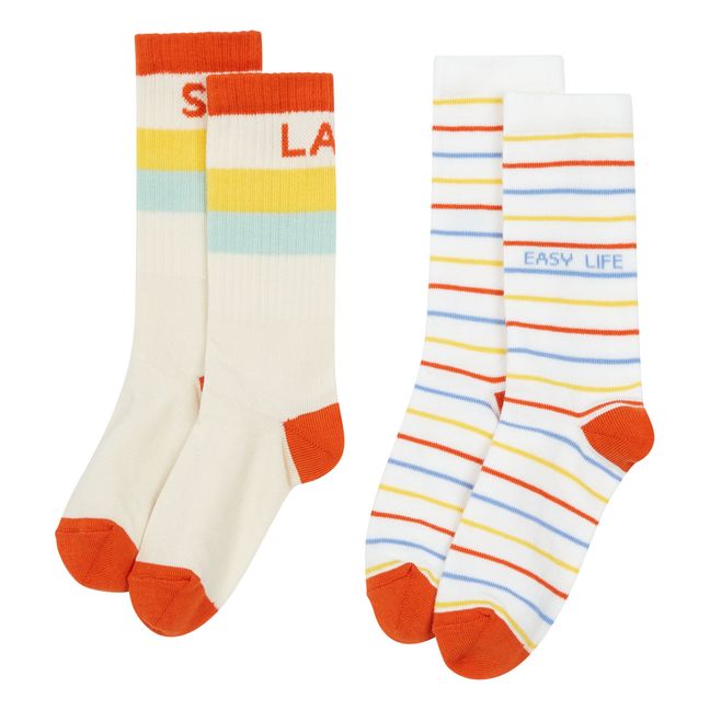 Skater Life Socks - Set of 2 White