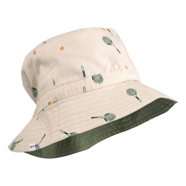 Sander Organic Cotton Reversible Anti-UV Bucket Hat Ecru