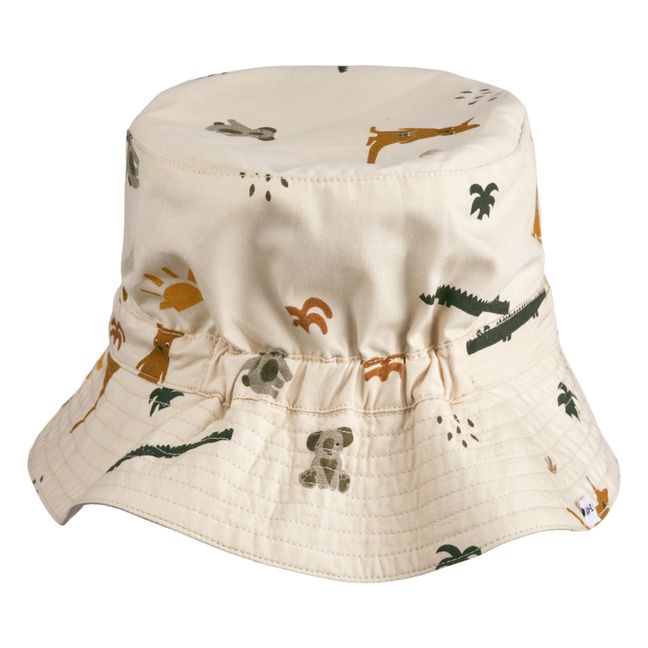 Sander Organic Cotton Reversible Anti-UV Bucket Hat Beige