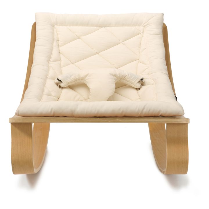 Charlie Crane - Levo Baby Bouncer - Beech & Ecru Organic Cotton